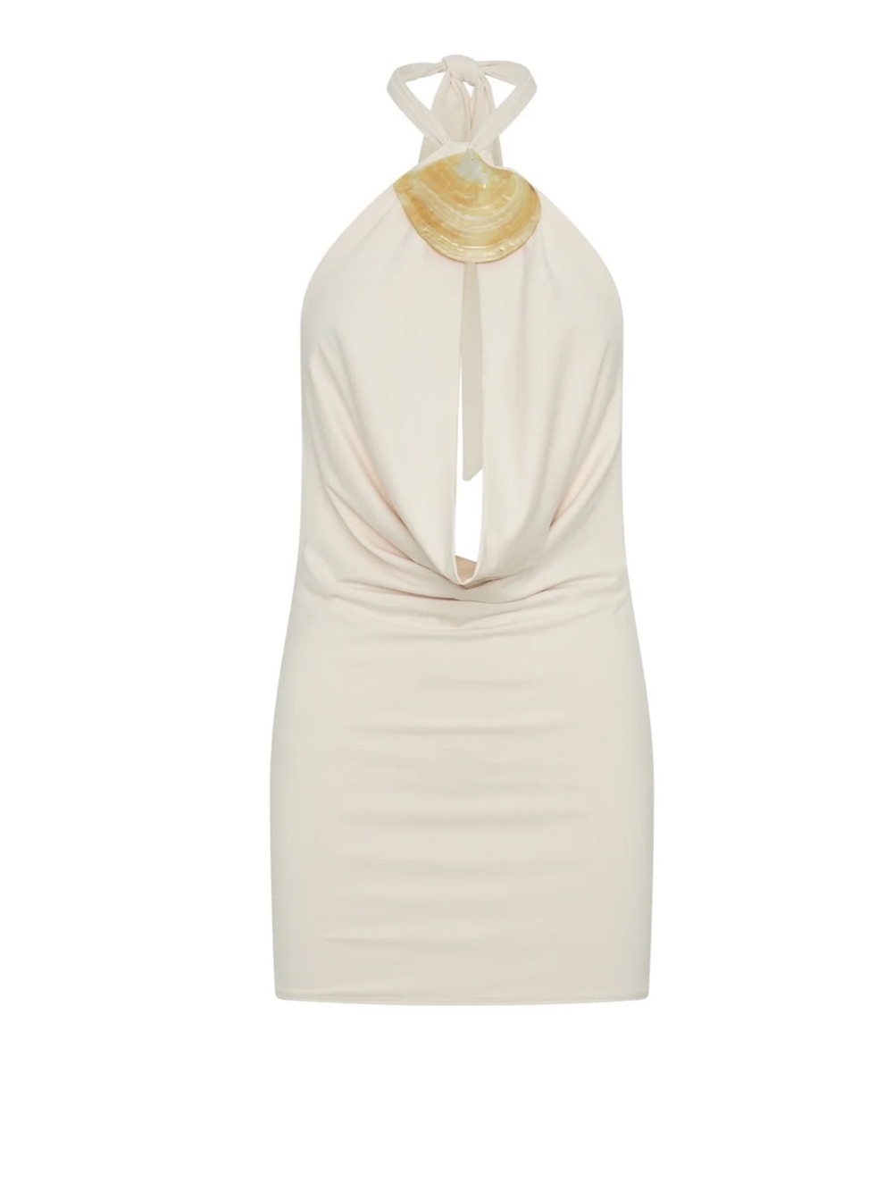 Liora Ivory Halter Mini Dress - Picture 3 of 5